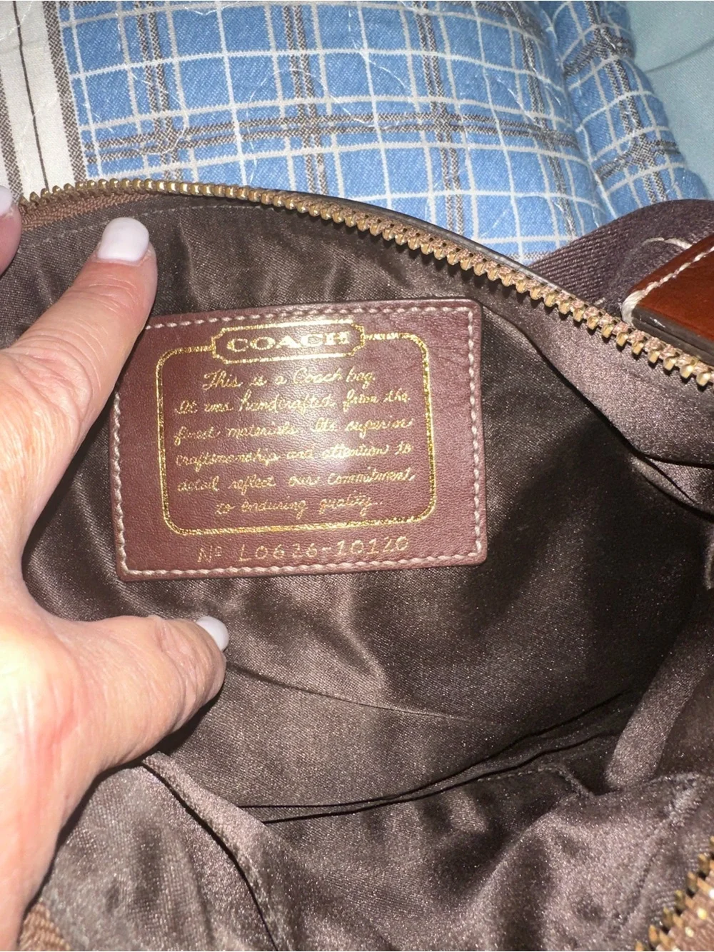 Vintage Coach Signature Stripe Demi Bag